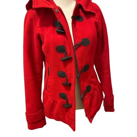 Pink Envelope‎ Red Toggle Winter Coat with Hood – Size Small - Picture 1 of 5
